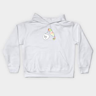 Funny Rainbow Seahorse Kids Hoodie